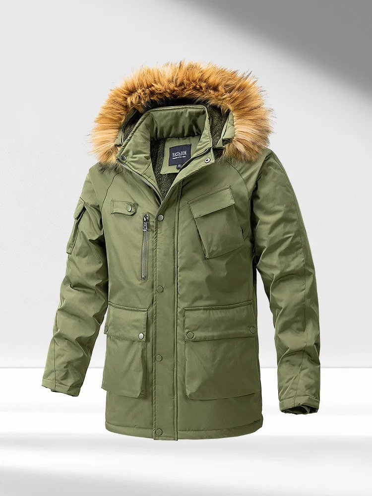 Winter Jacket Men Thicken Fleece Jackets Man Streetwear Windbreaker Parkas Coat Coldproof Cottonpadded Male Outerwear 241115