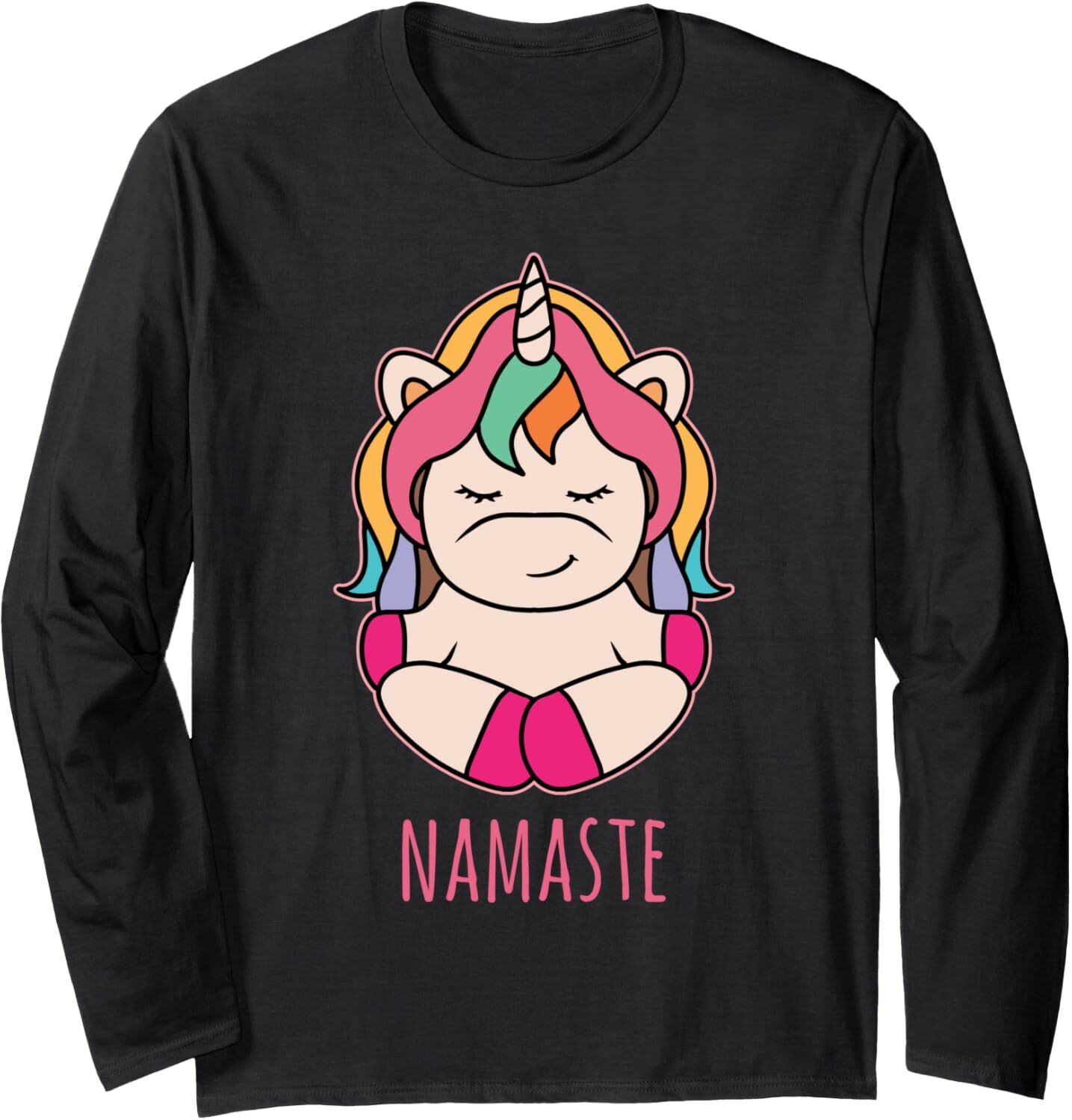 Long Sleeve Shirts for Men sweatshirt Lotus Pose Unicorn Yoga Namaste Yoga Day Funny Gift Long Sleeve T-Shirt T shirt Tee Streetwear Casual tops cloth