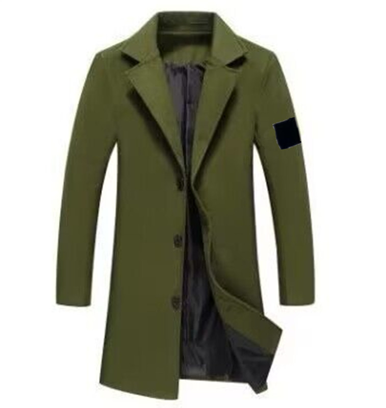 luxury Autumn Winter stones jacket islands cargo jumper Mens women Long Trench Coat Fashion Boutique Wool Coats Male Slim Woolen Windbreaker Jacket me