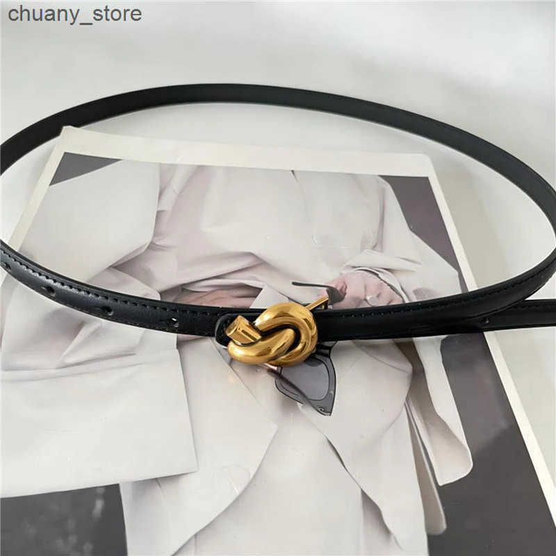 Belts PU Leather Women Fashion Belt Knot Buckle Waistband Cummerbund For Dress Jeans Woman Fashion New L240910