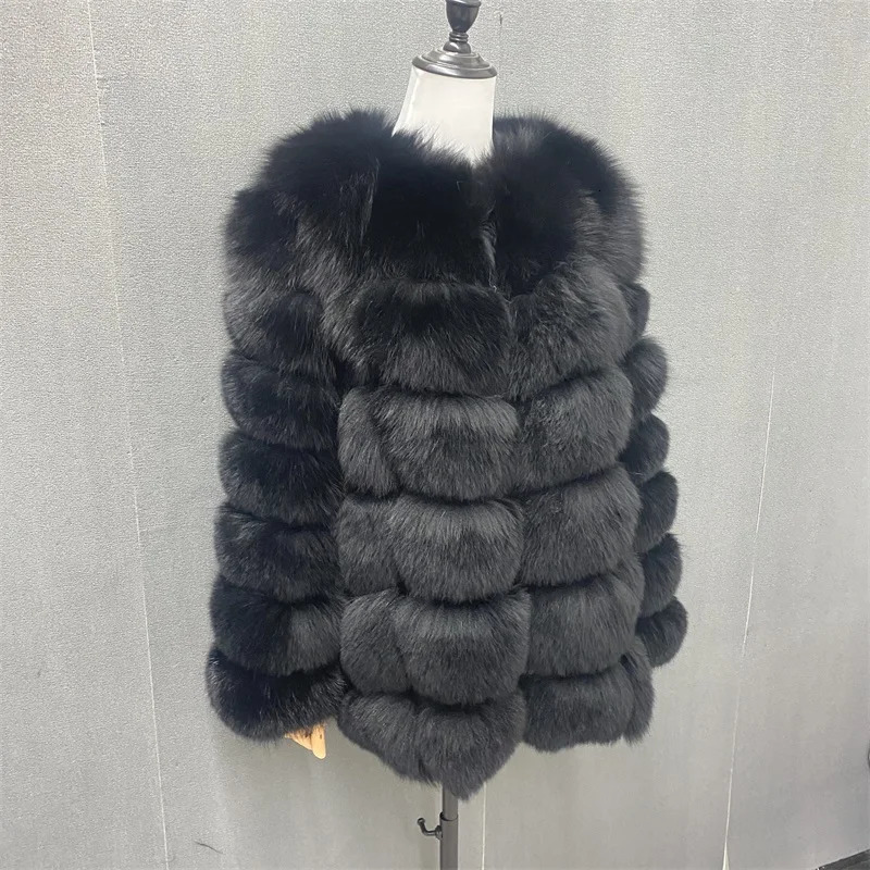 style real fur coat 100 natural jacket female winter warm leather high quality vest 241115Z