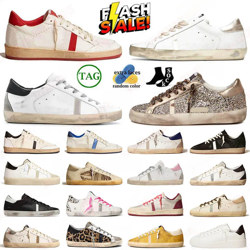 platform low sneakers men women designer dress shoes black white silver glitter leopard italy brand old vintage dirty luxurys flat trainers walking loafers 35-46