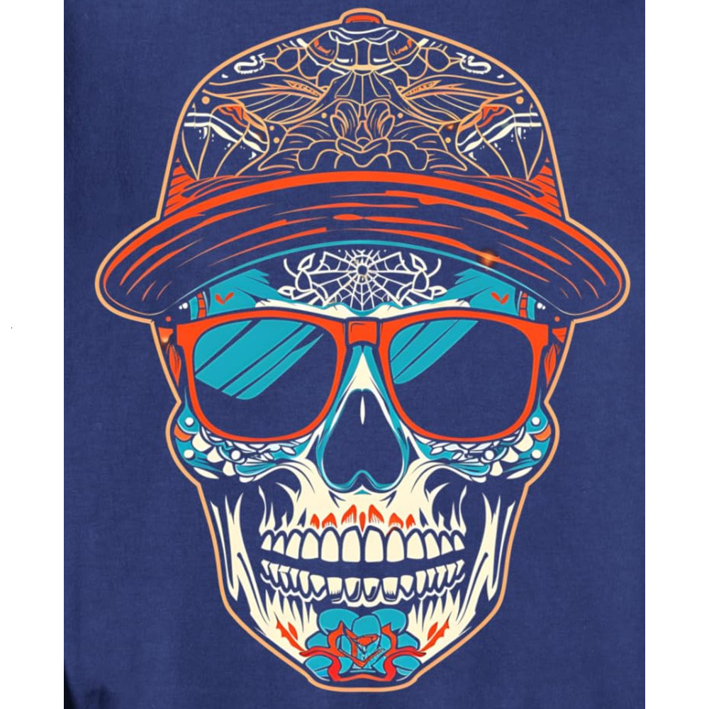 Long Sleeve Shirts for Men sweatshirt Skull Sunglasses Cool Skeleton Skull Gift Graphic Tees Sweatshirt T shirt Tee Streetwear Casual tops clothes