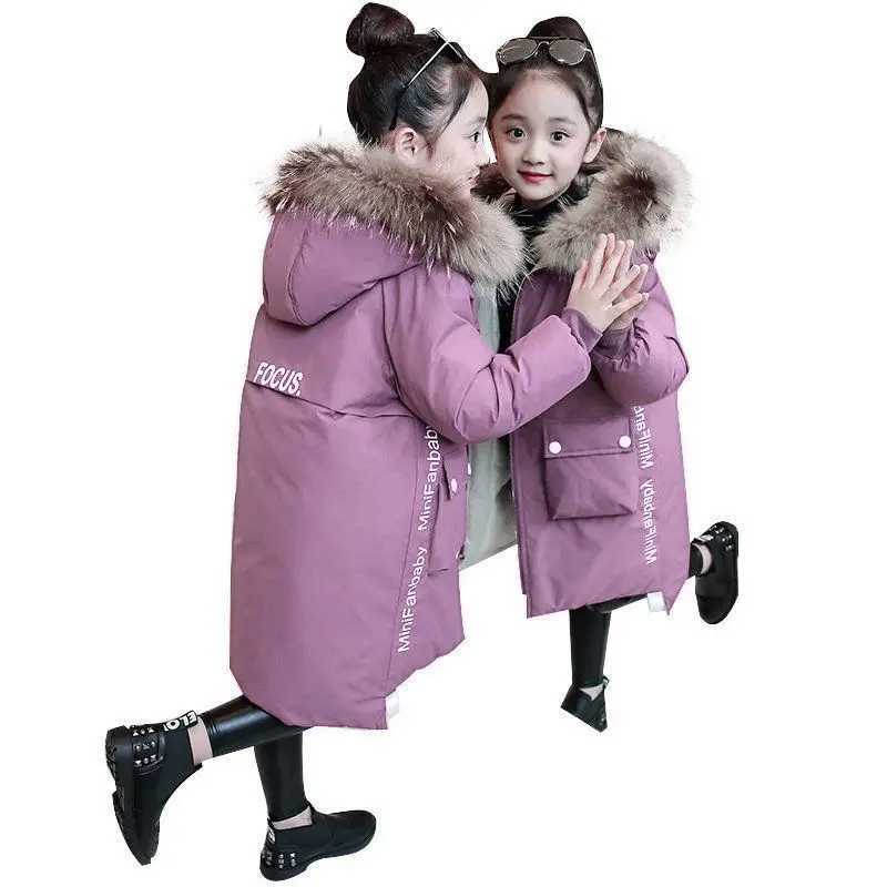 New Childrens Girls Thick Jacket 9 Winter 8 Warm Jacket Fashion Parka Hoodie Childrens Girls Clothing 10 12 13 14T X241115