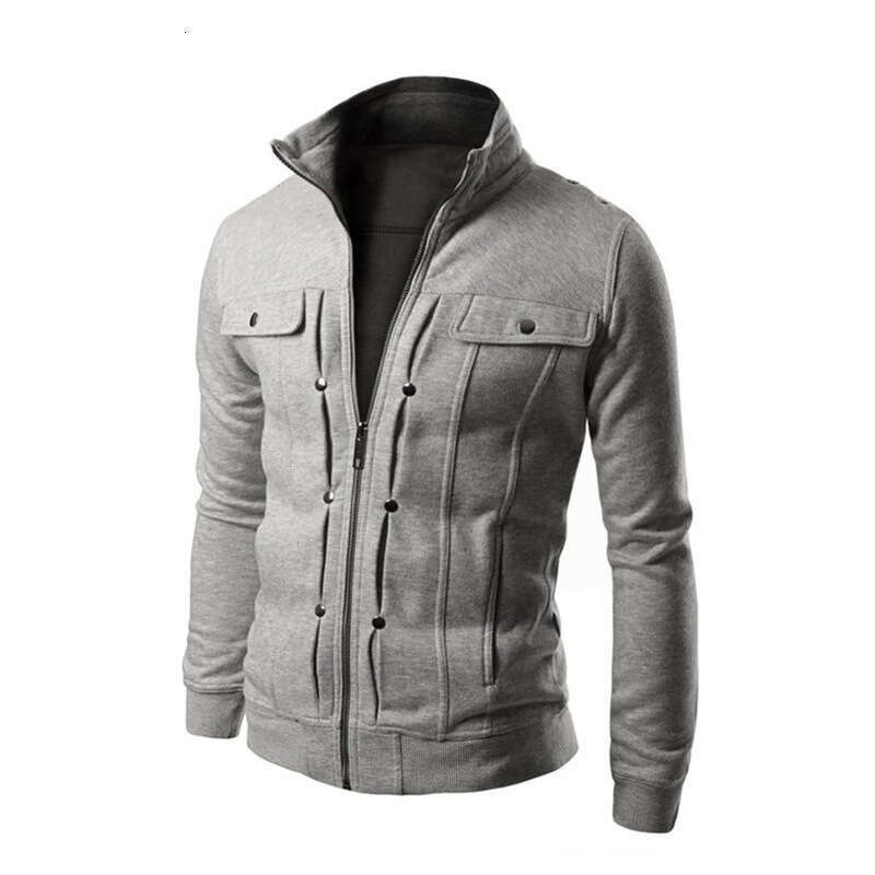 Outdoor Casual Men's Jacket With Fashionable Zipper And Cardigan Jacket, Available In Multiple Colors