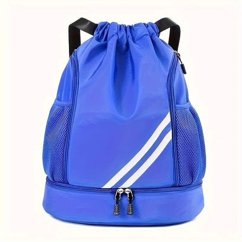 Versatile Unisex Drawstring Sports Fashionable, Water-Resistant, Spacious Shoulder Bag Outdoor Travel, Fiess, Daily Use - Perfect for Men and Women