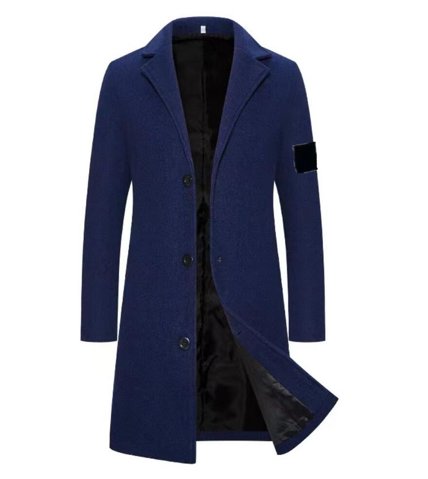 luxury Autumn Winter stones jacket islands cargo jumper Mens women Long Trench Coat Fashion Boutique Wool Coats Male Slim Woolen Windbreaker Jacket me