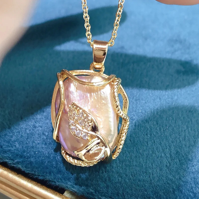 Arrival 100% Natural Baroque Freshwater Pearl 14K Gold Filled Necklace Earrings Rings Womens Gift Jewelry Set 241115