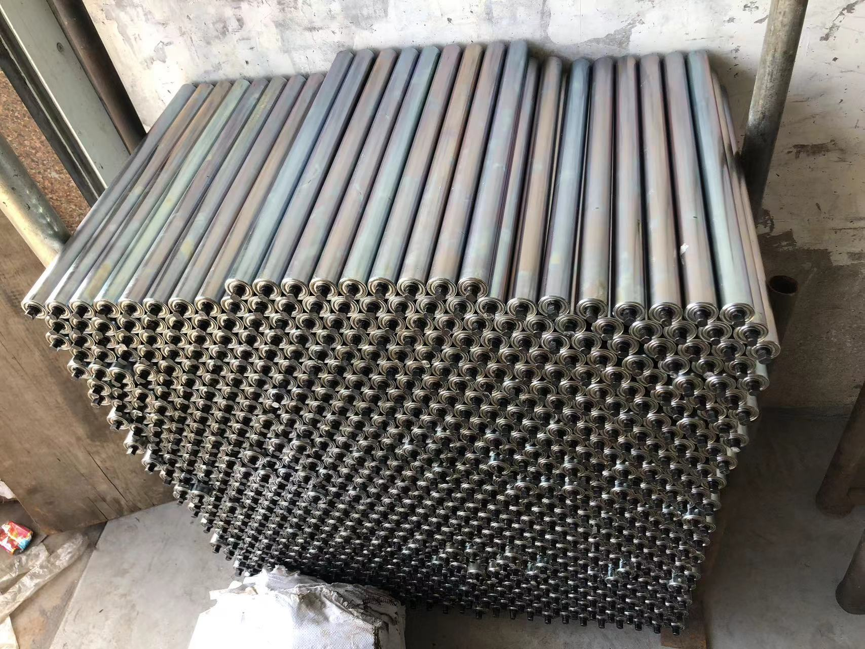 Wholesale non powered drum manufacturer workshop stainless steel assembly line conveying equipment chain wheel drum support roller drum