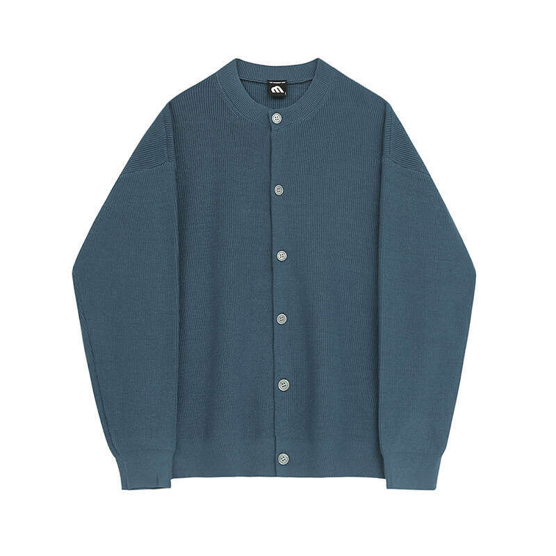 MYQ Lazy Style Knitted Cardigan Men's Autumn And Winter High-End Wearing Top Korean Version Loose Sweater Jacket