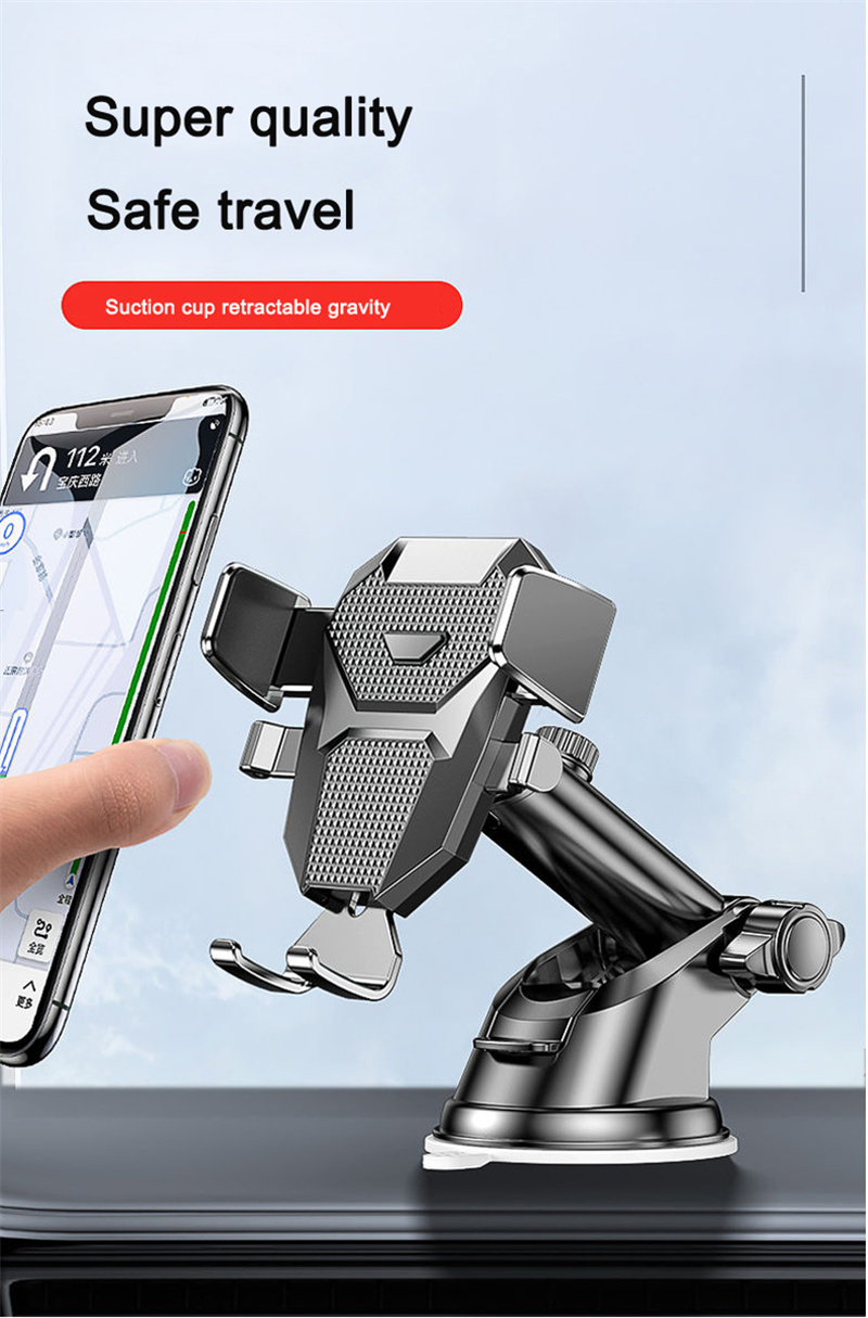 Universal Sucker Car Phone Holder With Vent 360° Windshield Car Dashboard Mobile Cell Support Bracket For iPhone 15 14 Plus 13 12 11 Pro Max 4.0-7 Inc