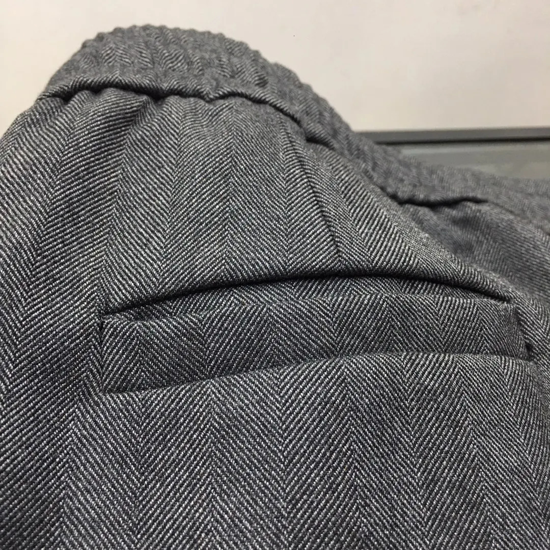 In the springsummer of BC smallest fashionable woolen rolled leg casual pants mens mid waist highquality style 241115