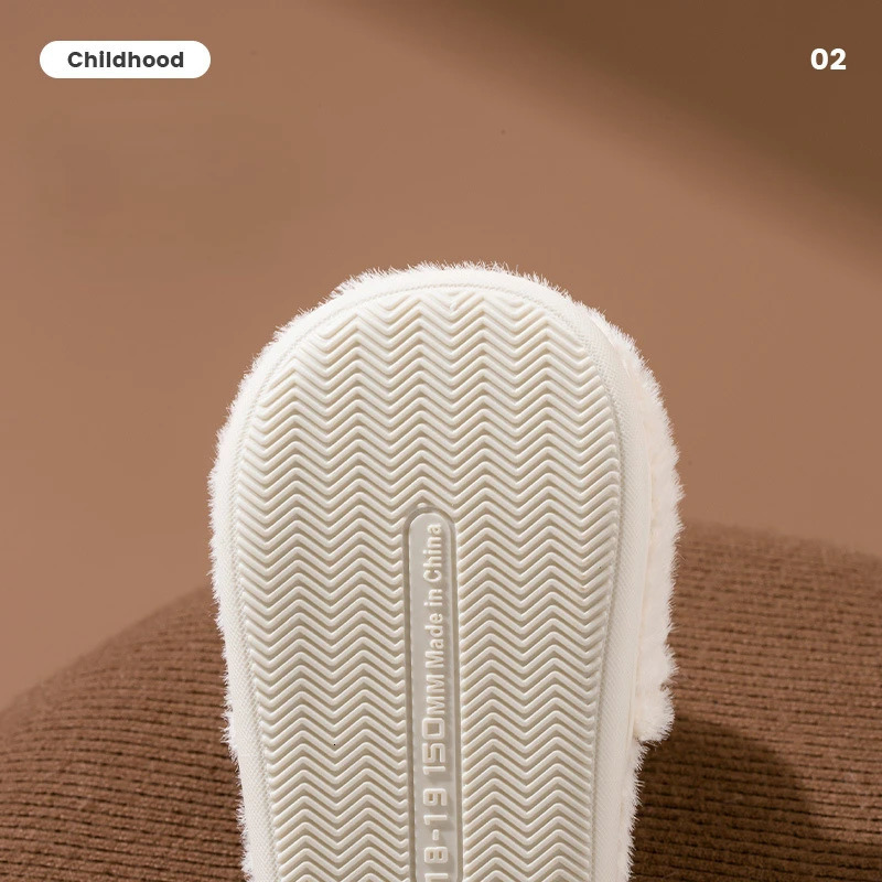 Childrens Cotton Slippers Autumn And Winter Anti-skid Girls Cute Cartoon Boys Home Infants Comfortable Christmas Present Gift 241115