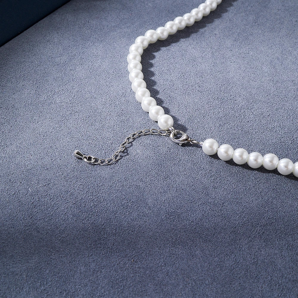 017835 Dubai Pearl Necklace Set Womens Cubic Zirconia Party Engagement Wedding Jewelry Set Dress Set Fashion Accessories 241115