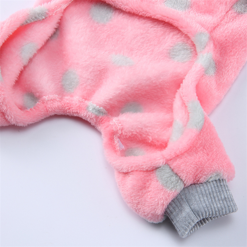 Fuzzy Veet Pamas Dog Winter Clothes for Small Dogs Girl Pet Jumpsuit Doggy Apparel Free shipping