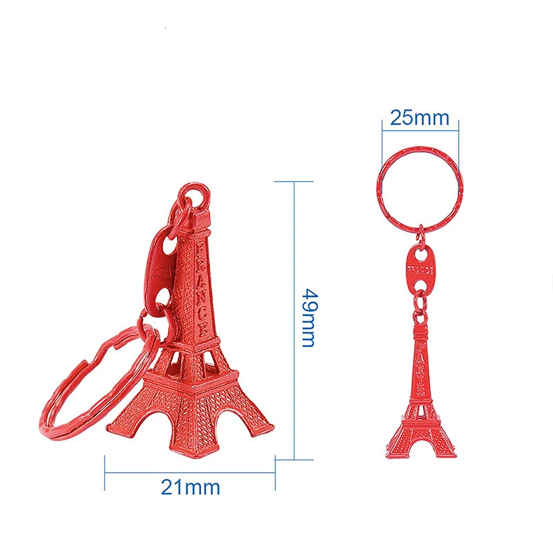 100 Eiffel Tower keychains motorcycle keychains high metal creative model keychains 241115