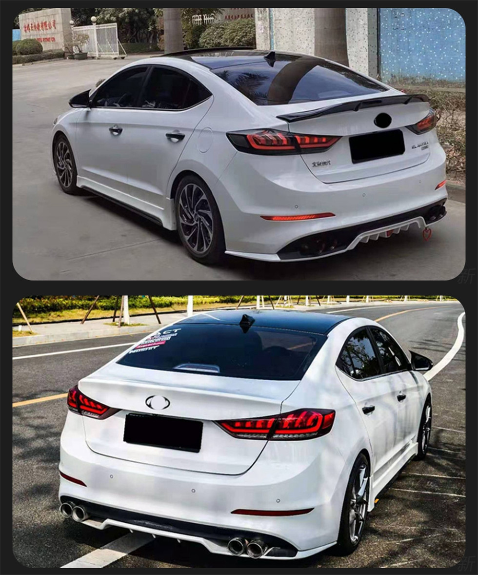For Hyundai Elantra 20 16-20 19 LED Tailights Turn Signal Light Brake Lights Driving Lamp Reversing Lamp Rear Lamp