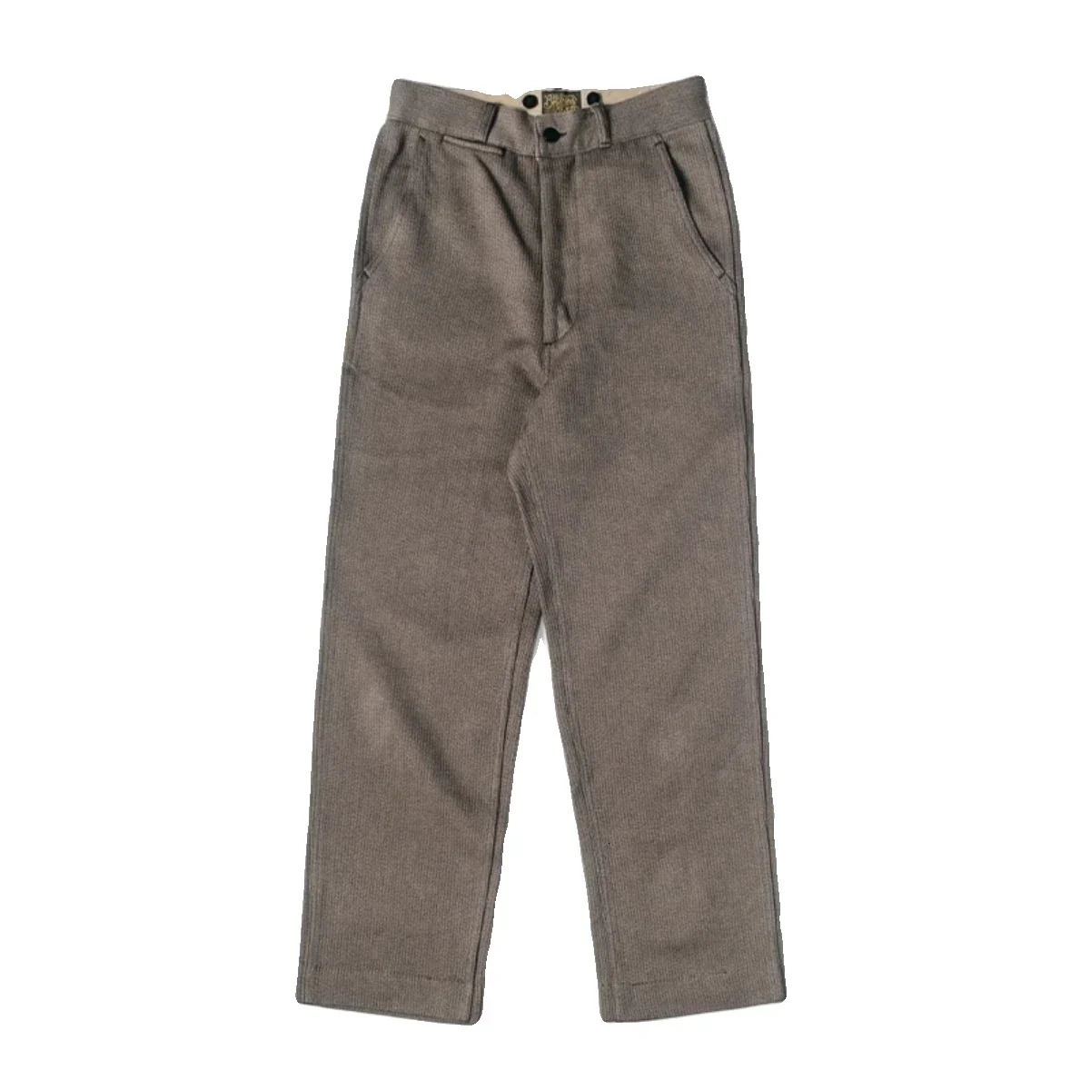 Bronson Lot 929 Retro Pique Striped Work Pants Salt and Pepper Winter Mens Casual Trouser 241115