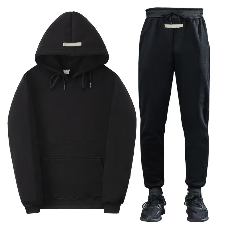 black hoodie designer tracksuit hooded sweatsuit men and women sports suit hoodies trousers Asian Size S-3XL