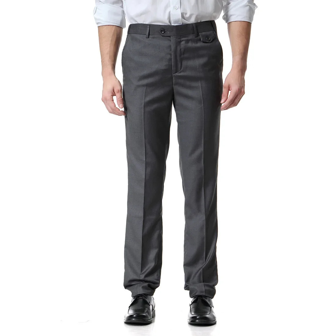 Spring Casual Mens Business Set Pants Solid Waist Straight Sleeve 241115