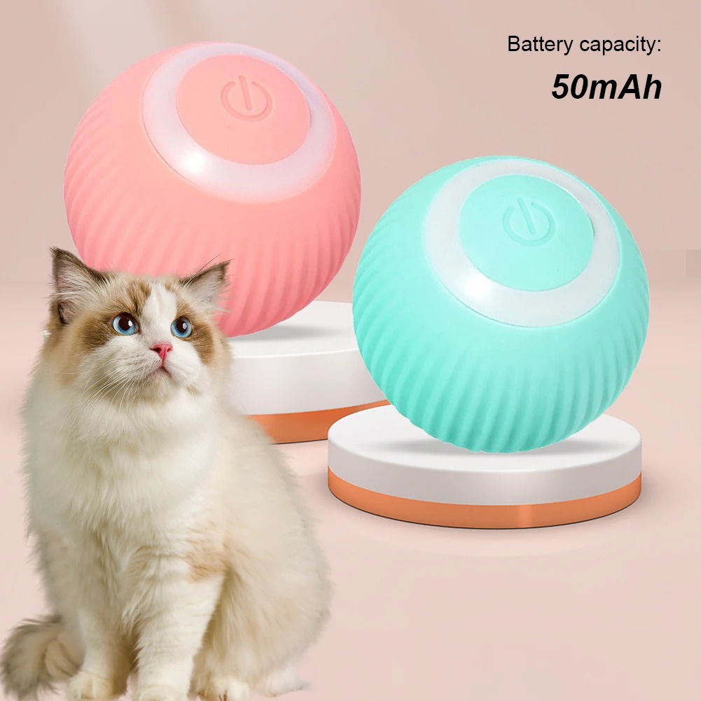 USB Rechargeable Electronic Interactive Pet Toy Pet Ball Toy Self Moving Motion Activated Ball Pet Supplies