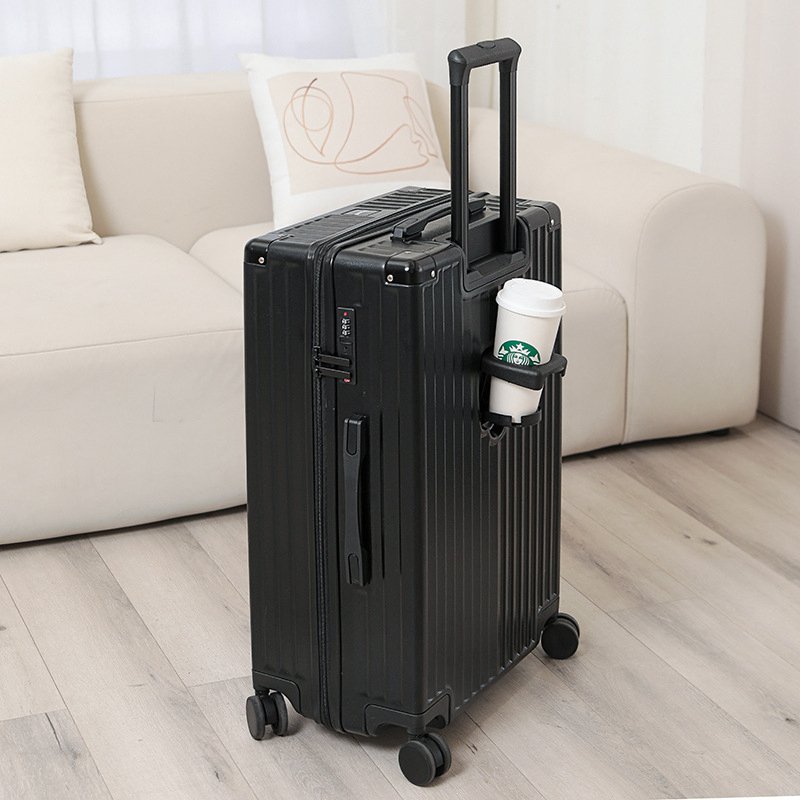 sushimu Carry On Lage with Cup Phone Holder Hard Shell Rolling Travel Suitcase with Spinner Wheels 20 24 26 Inch O18J#