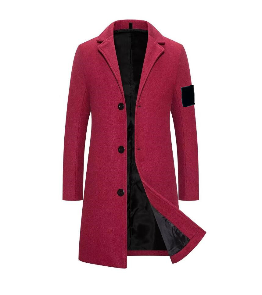 luxury Autumn Winter stones jacket islands cargo jumper Mens women Long Trench Coat Fashion Boutique Wool Coats Male Slim Woolen Windbreaker Jacket me