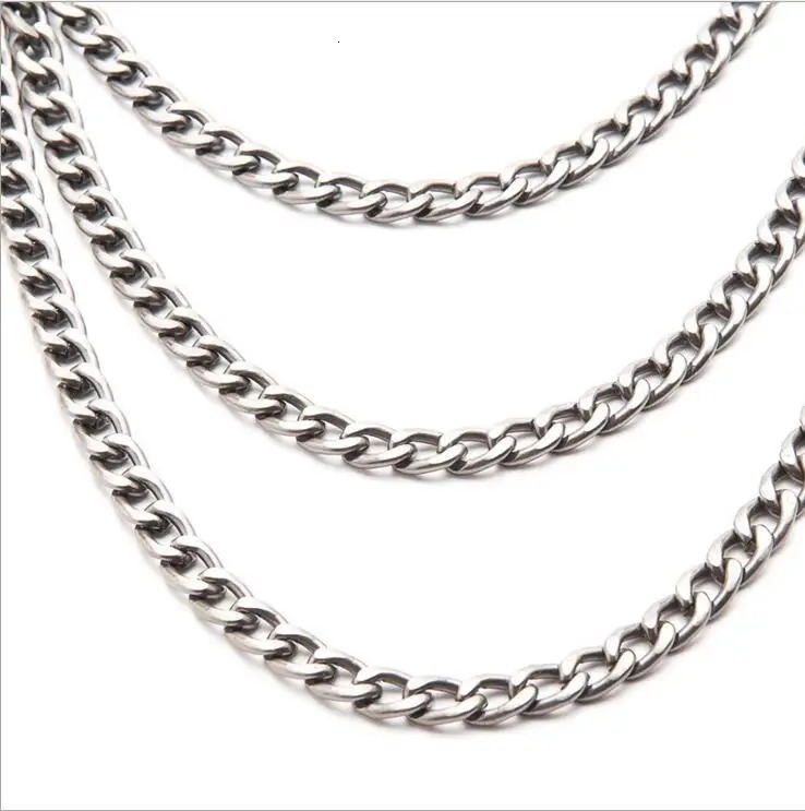 High quality mens jewelry heavy-duty skeleton waist bicycle wallet keychain rock punk Trouser hip-hop leather pants jeans 241115