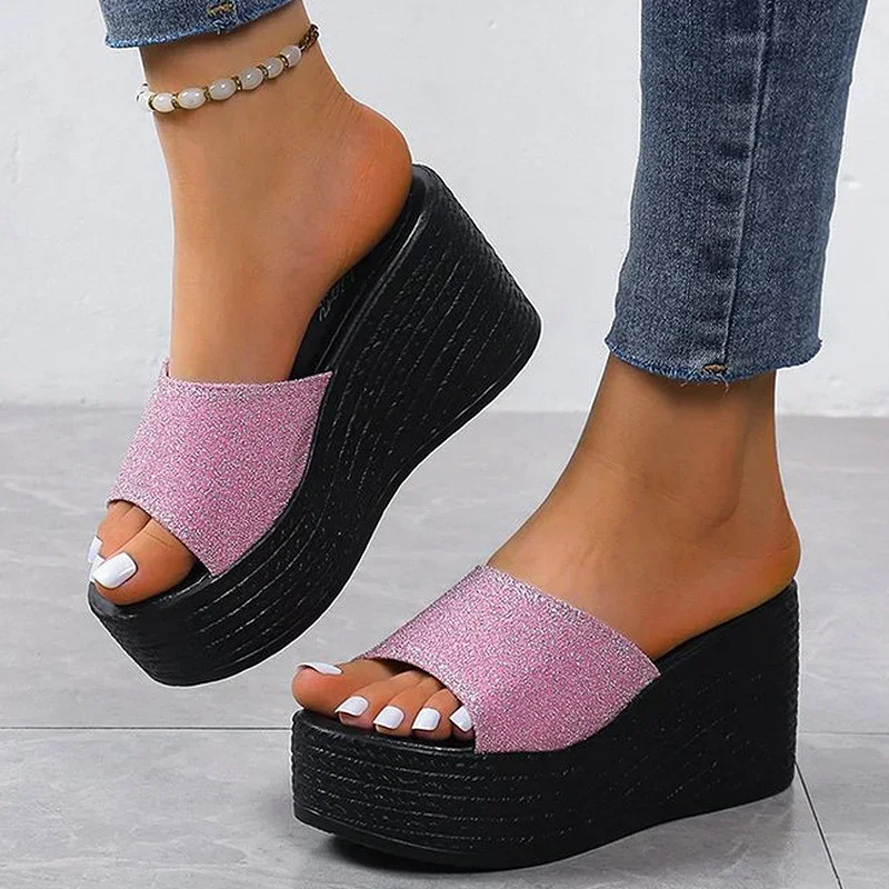 Shoes Women Slippers Soft Bottom Wedge Heels Sandals Summer Shoes For Women Platform Sandals Wedges Zapatos Mujer Footwear 241114