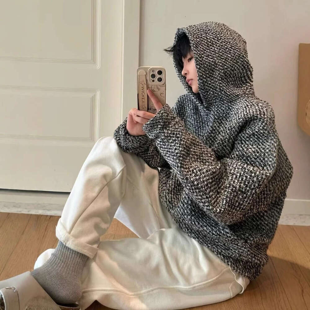 Men's New Hoodie Hooded Spring And Autumn Winter Loose Fashion Brand Woven Versatile Jacket Men's Clothing