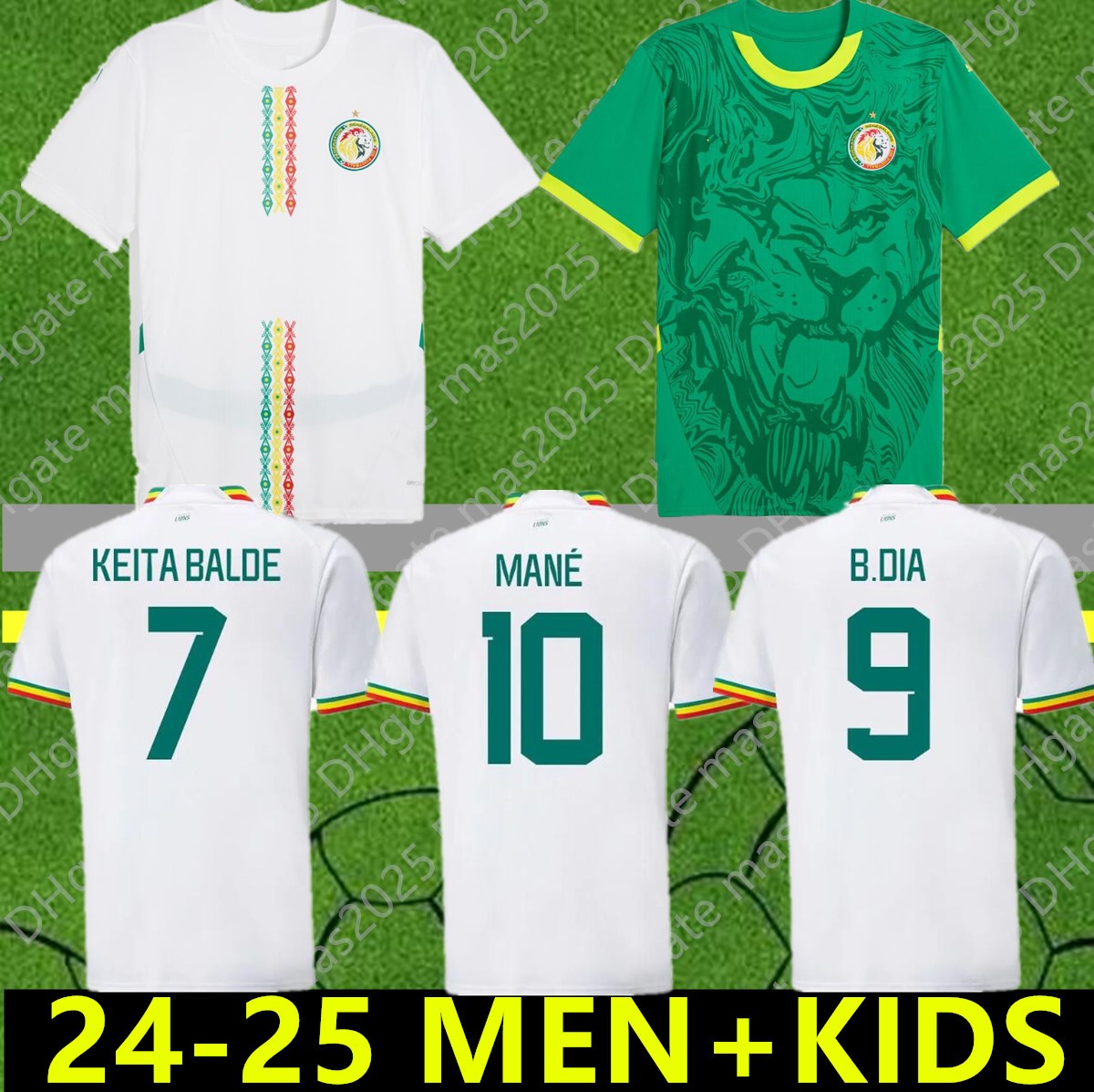 2024 2025 Senegal Soccer Jerseys National Team MANE KOULIBALY GUEYE KOUYATE SARR Maillot de Camiseta Maillot BALDE B.DIA Men home White Football Shirt Uniforms