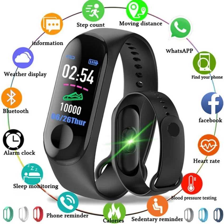 Hot Smart Band Fitness Tracker Watch Smartband Step HR Bracelet for iOS/Xai/Honor PK Mi Band 3/4 Fit Bit 5 Not Xi Y241114 Y241119