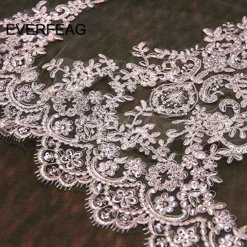 4M 5M White Ivory Cathedral Wedding Veil Long Lace Edge Bridal Veil with Comb Wedding Accessories 241115