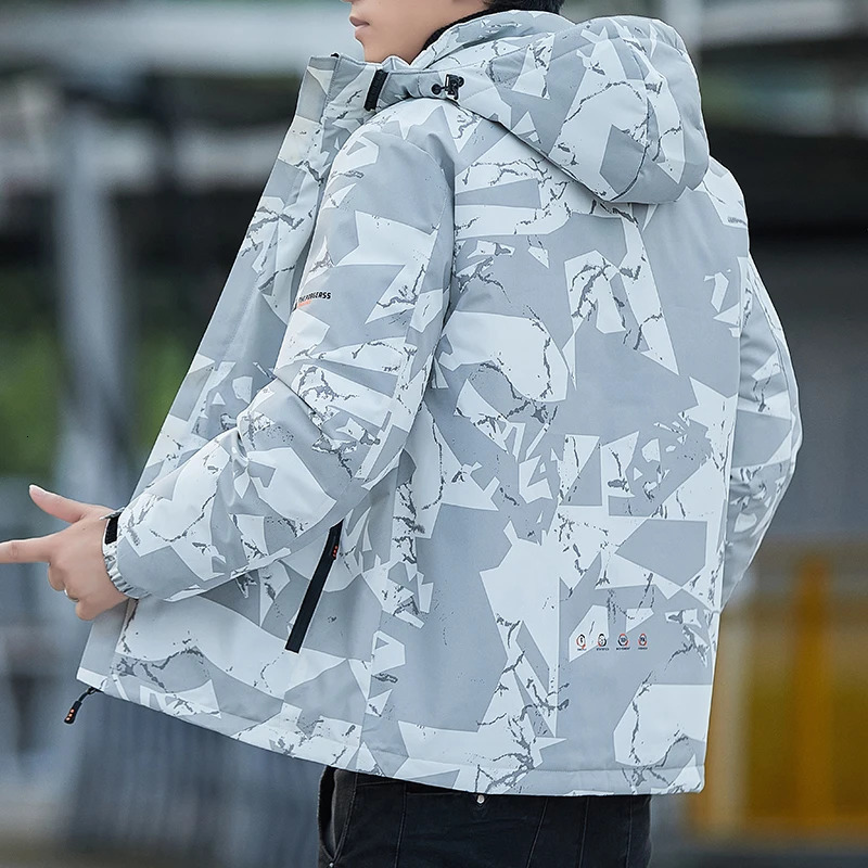 Winter Jacket for Men Waterproof Plus Size 5XL Parka with Hood Clothing Zip Up Puffer Thick Warm Coats 241115