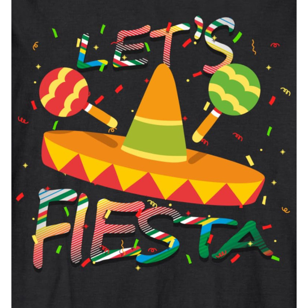 Long Sleeve Shirts for Men sweatshirt Let's Fiesta Cool Mexican Party Decoration Gift Long Sleeve Tee Streetwear Casual tops clothes