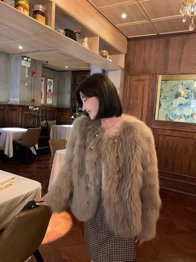 Womens Autumn Winter Environmentally Friendly Young Style Faux Coat Women Fashion Minimalist Casual Long Sleeves Jackets 241115