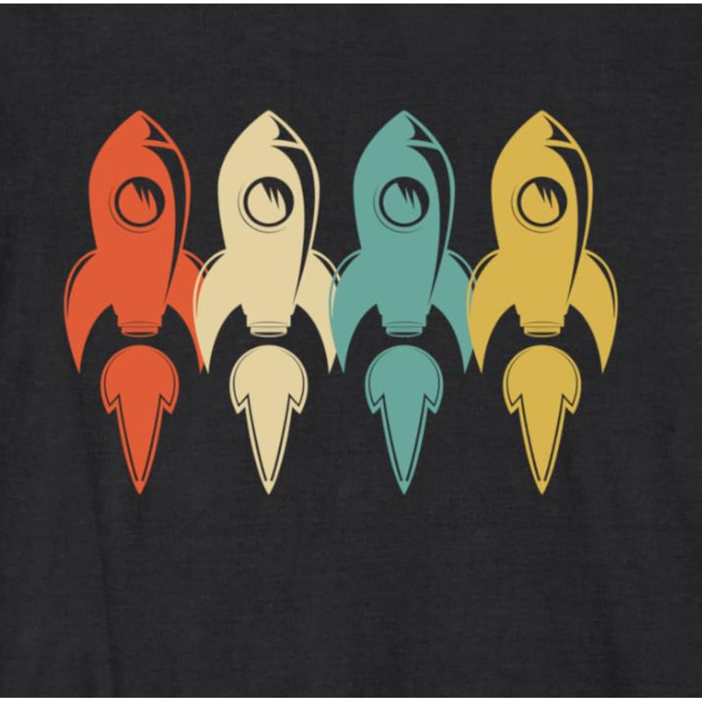 Long Sleeve Shirts for Men sweatshirt Vintage Retro Art Rocket Ship Design Scientist Gift Long Sleeve Tee Streetwear Casual tops clothes cool fashion