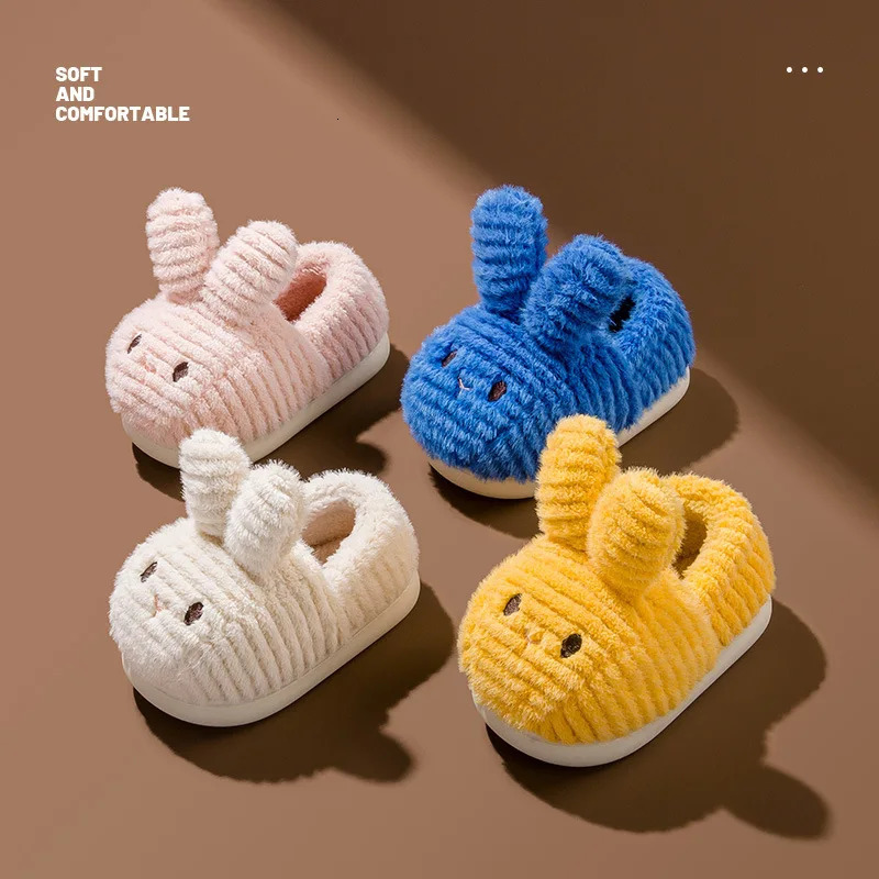 Childrens Cotton Slippers Autumn And Winter Anti-skid Girls Cute Cartoon Boys Home Infants Comfortable Christmas Present Gift 241115
