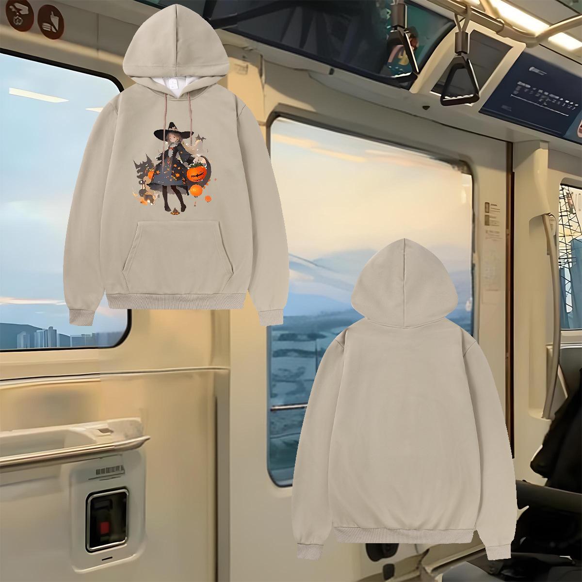 Classic Casual Hooded Sweatshirt Custom Anime High Quality Women Tops Hoodie Tops Pullover Hoodie Drawstring Long Sleeve Hip Hop Cotton 350g