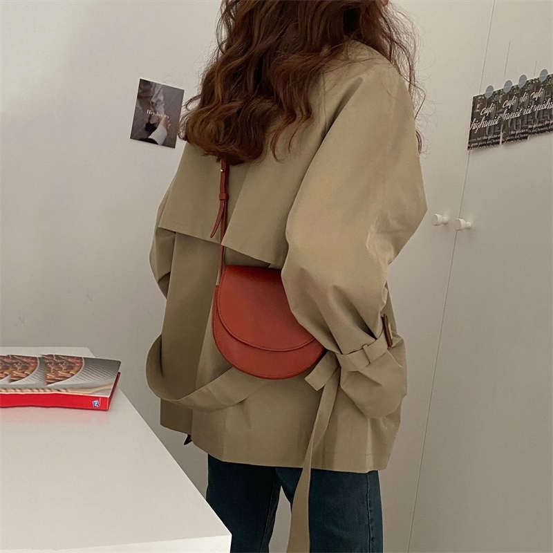 Early Spring Autumn Style Womens Cropped Petite Trench Jacket Elegant British Style Coat For This Years Fashion 241114