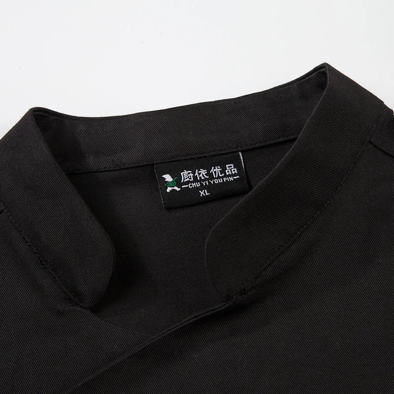 High Quality Black Long Sleeve Master Cook Work Uniforms Restaurant el BBQ Kitchen Workwear Clothing Food Service Chef Tops 240412