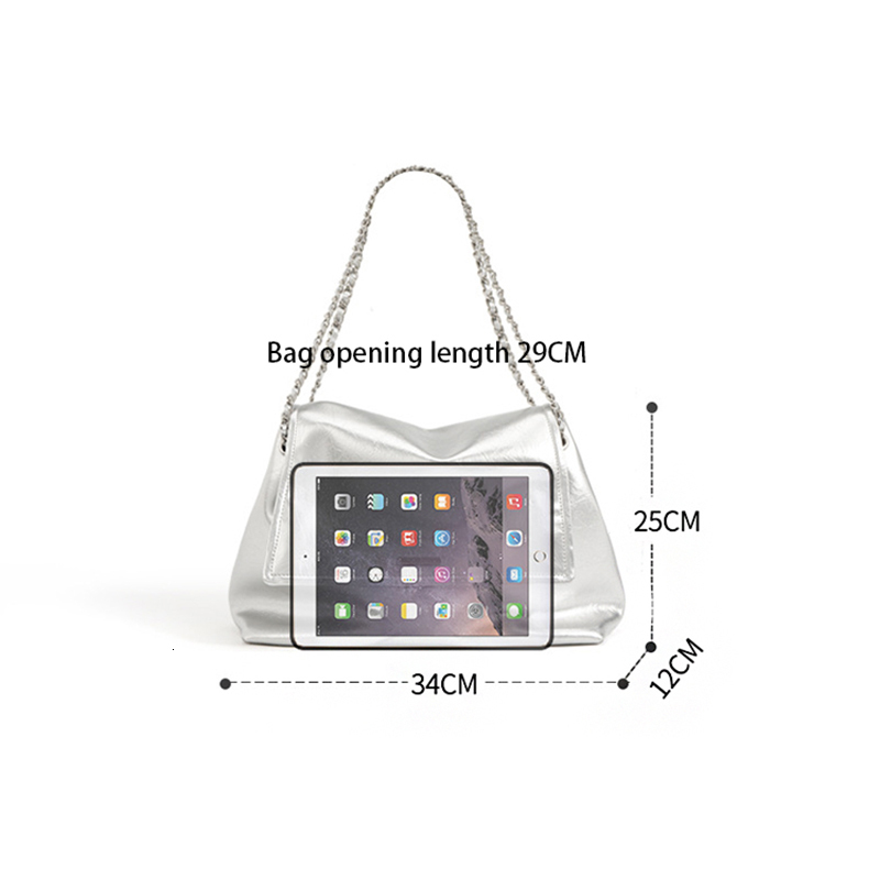 New Arrival Large Capacity Shoulder Tote High Grade Split Leather Women's Fashion Casual Crossbody Bag With Chain Strap dddmymoon