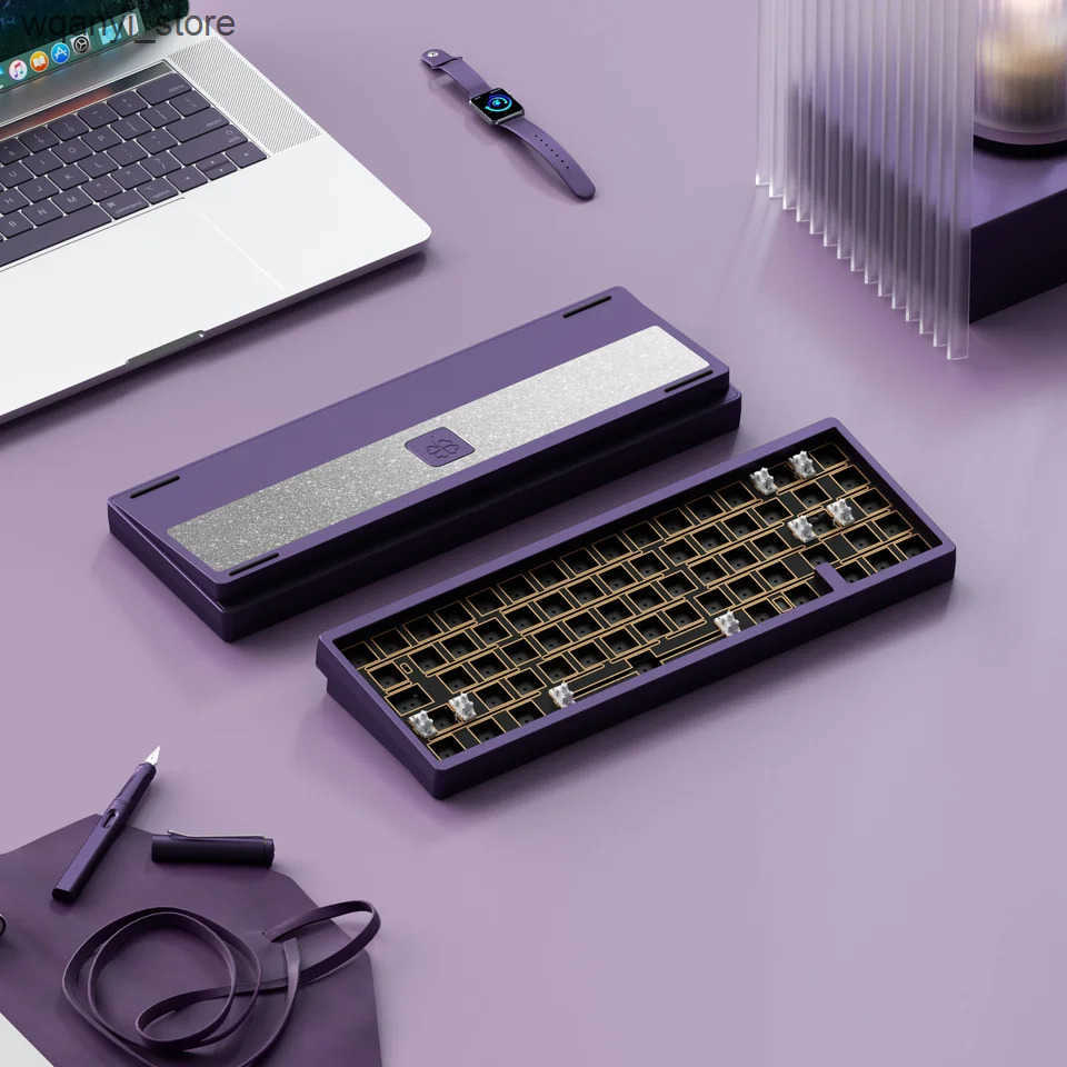 Keyboards Weikav Lucky65 V2 mechanical keyboard kit Bluetooth 3 mode 2.4g heat exchange pad structure Rgb custom gaming keyboard gift L240910