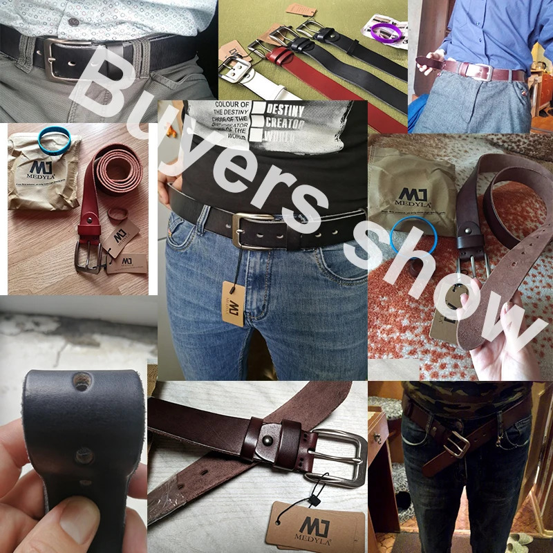 MEDYLA Mens Top Leather Casual High Quality Belt Retro Pin Buckle Mens Original Bull Belt 241115