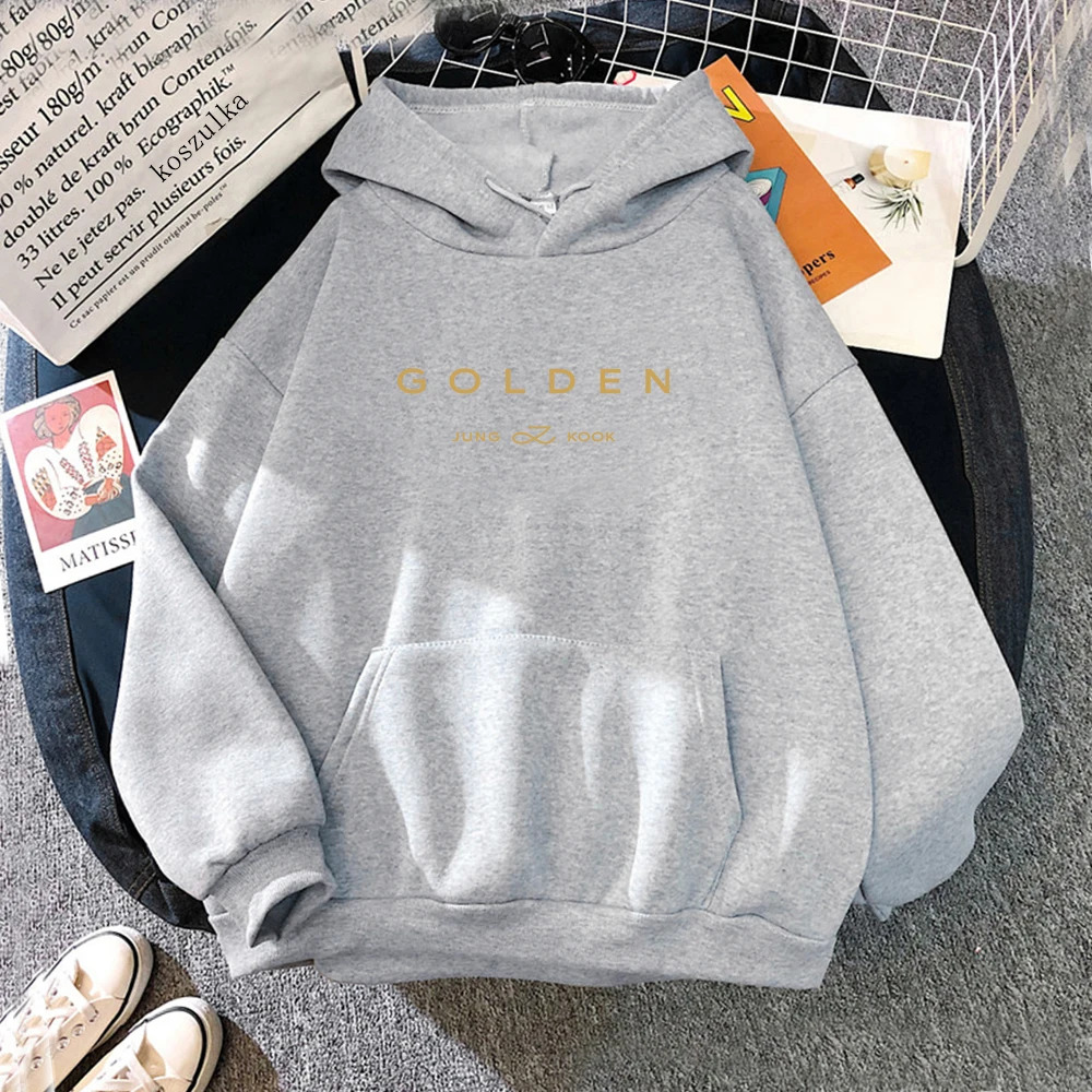Designer's new women's aesthetic standing beside you hoodie unisex album letter printed gold pullover sweatshirt