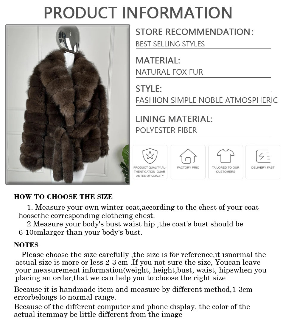 A real fox fur coat a natural fur coat suitable for s winter Coats for women warm high-quality ious real fur leather jacket 241115