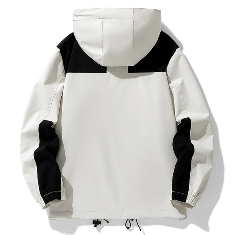 Fashion Color Splicing Thin Charge Jacket Windproof Waterproof Men Women Outerwear Spring Autumn Outdoor Basic Coats Clothes 241114