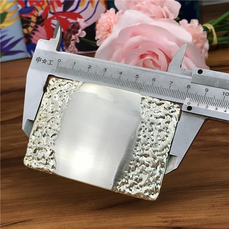 Belt Buckles For Men Mirror Alloy Buckle Diy Accessories Metal Clip Ceinture Homme Boucle AK0016 240401
