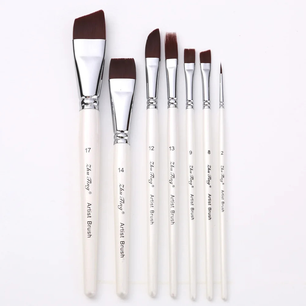 17 professional facial and body painting brushes high-quality white artist watercolor makeup brush set childrens body art 241114