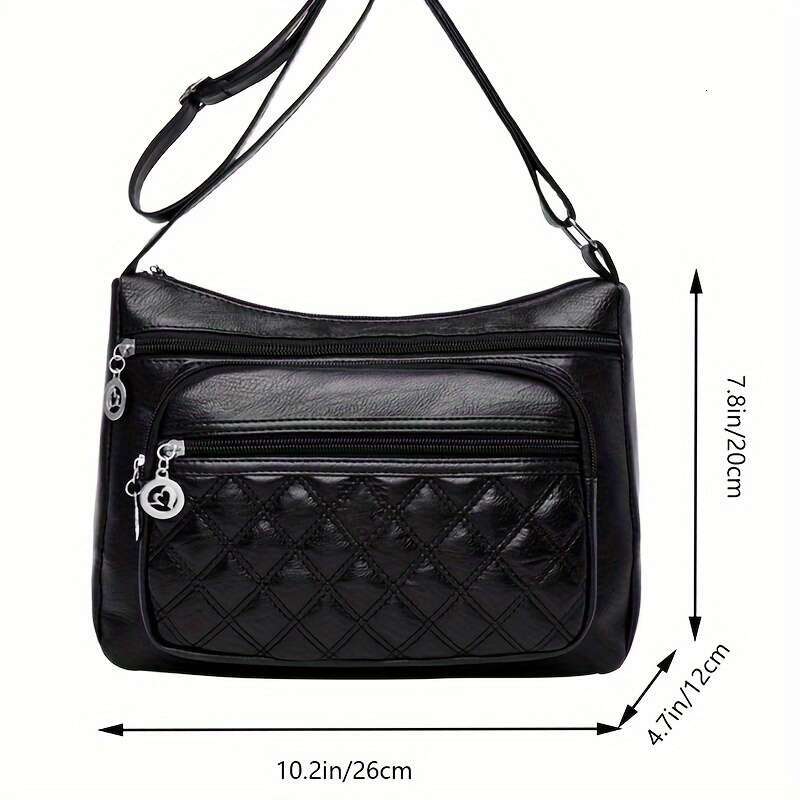 Premium Scratch-Resistant PU Leather Bag Stylish Briefcase Mature Women - Spacious, Multi-Layer Design for Everyday Use